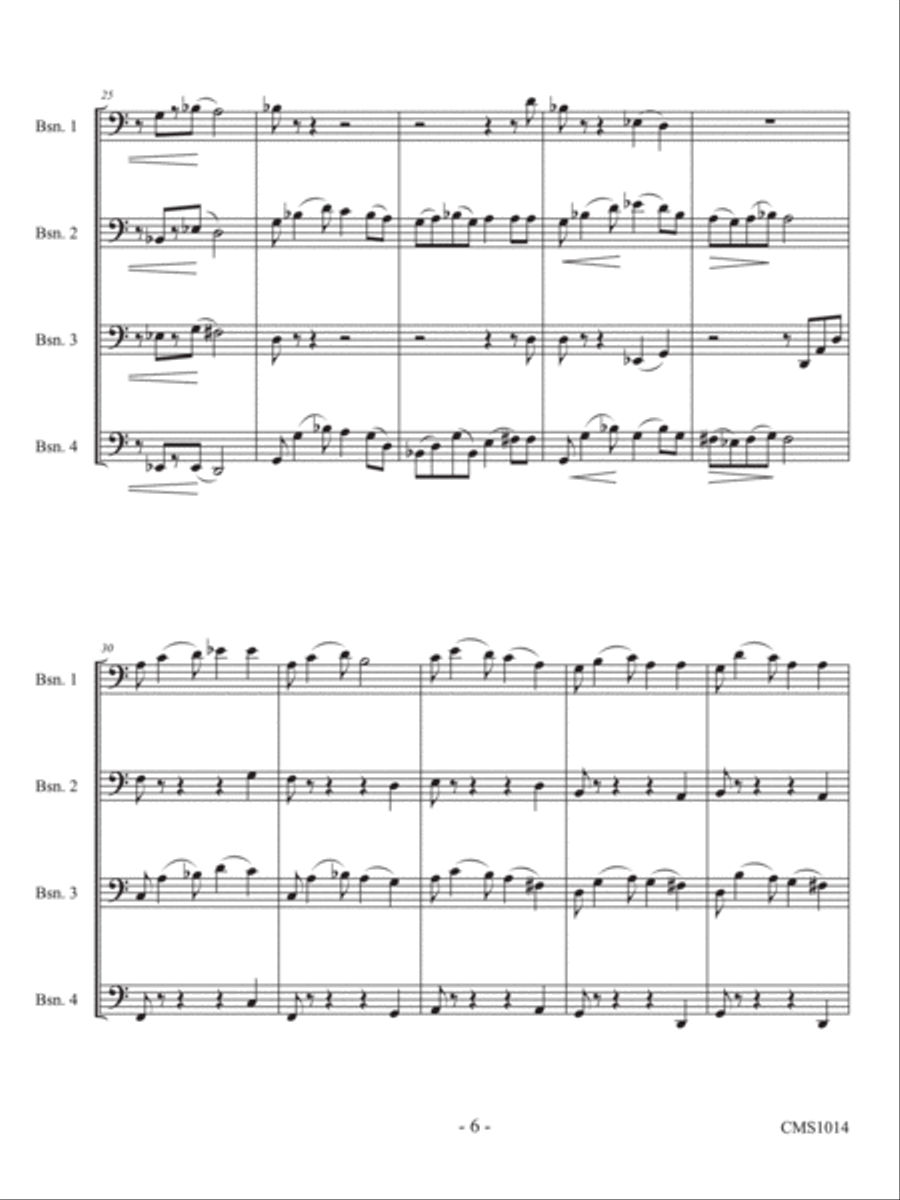 Maverick Fanfare Maverick Fanfare Bassoon Quartet scores gallery preview page 6
