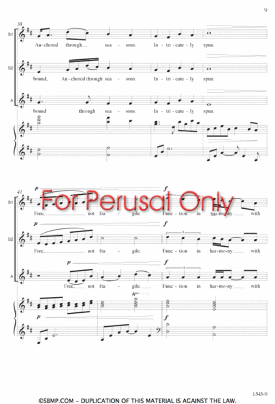 I Am Woven - SSA Octavo SSA scores gallery preview page 8