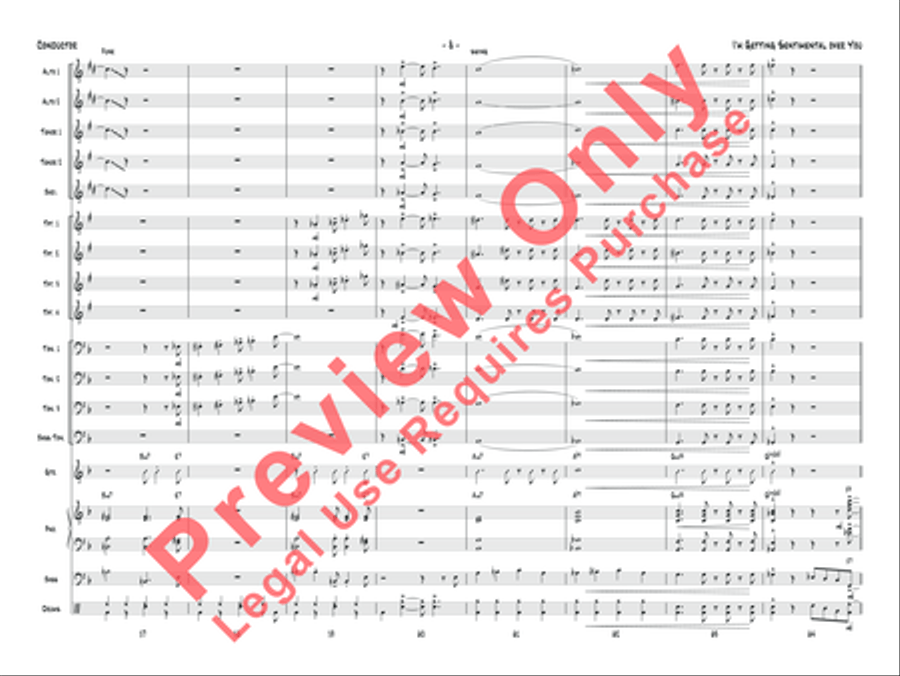 I'm Getting Sentimental Over You Jazz Ensemble scores gallery preview page 11