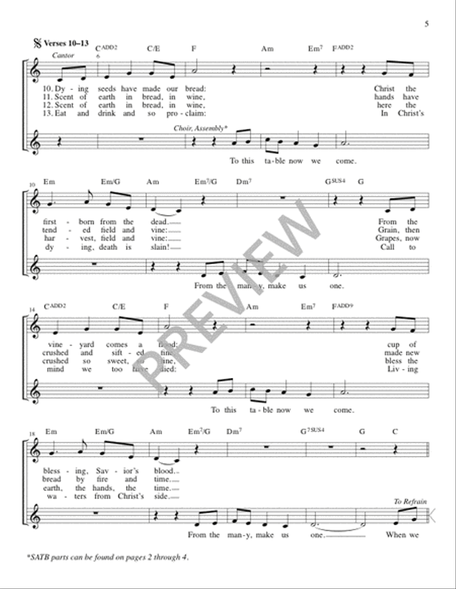 From the Many, Make Us One - Guitar edition Guitar scores gallery preview page 6