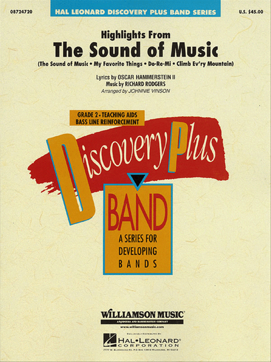 Highlights from The Sound of Music Concert Band scores gallery preview page 1