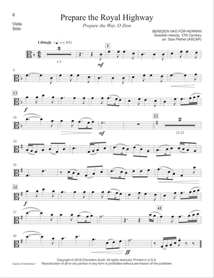 Carols of Christmas, Set 1 - Viola Piano Accompaniment scores gallery preview page 6