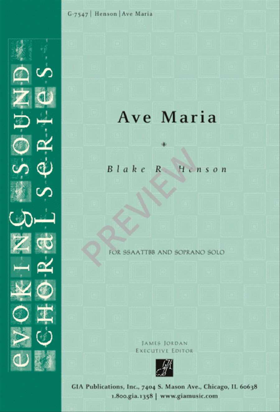 Ave Maria Ave Maria SSAATTBB scores gallery preview page 1