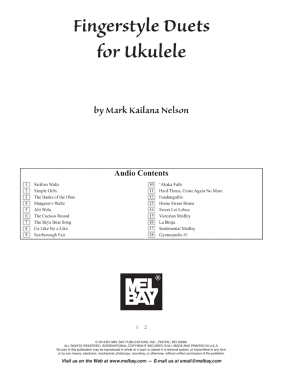 Fingerstyle Duets for Ukulele Ukulele scores gallery preview page 3