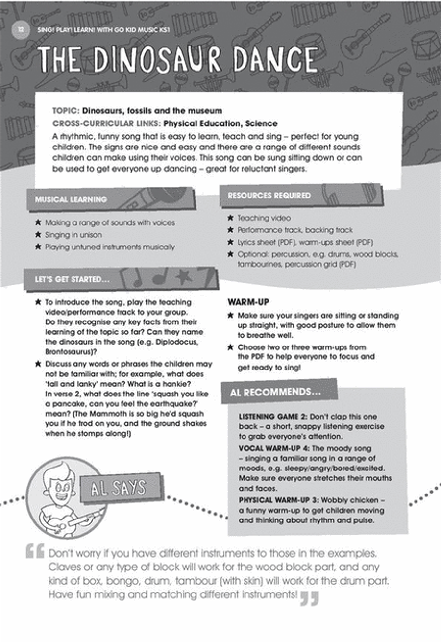 Sing! Play! Learn! with Go Kid Music - Key Stage 1 Book and DVD scores gallery preview page 3