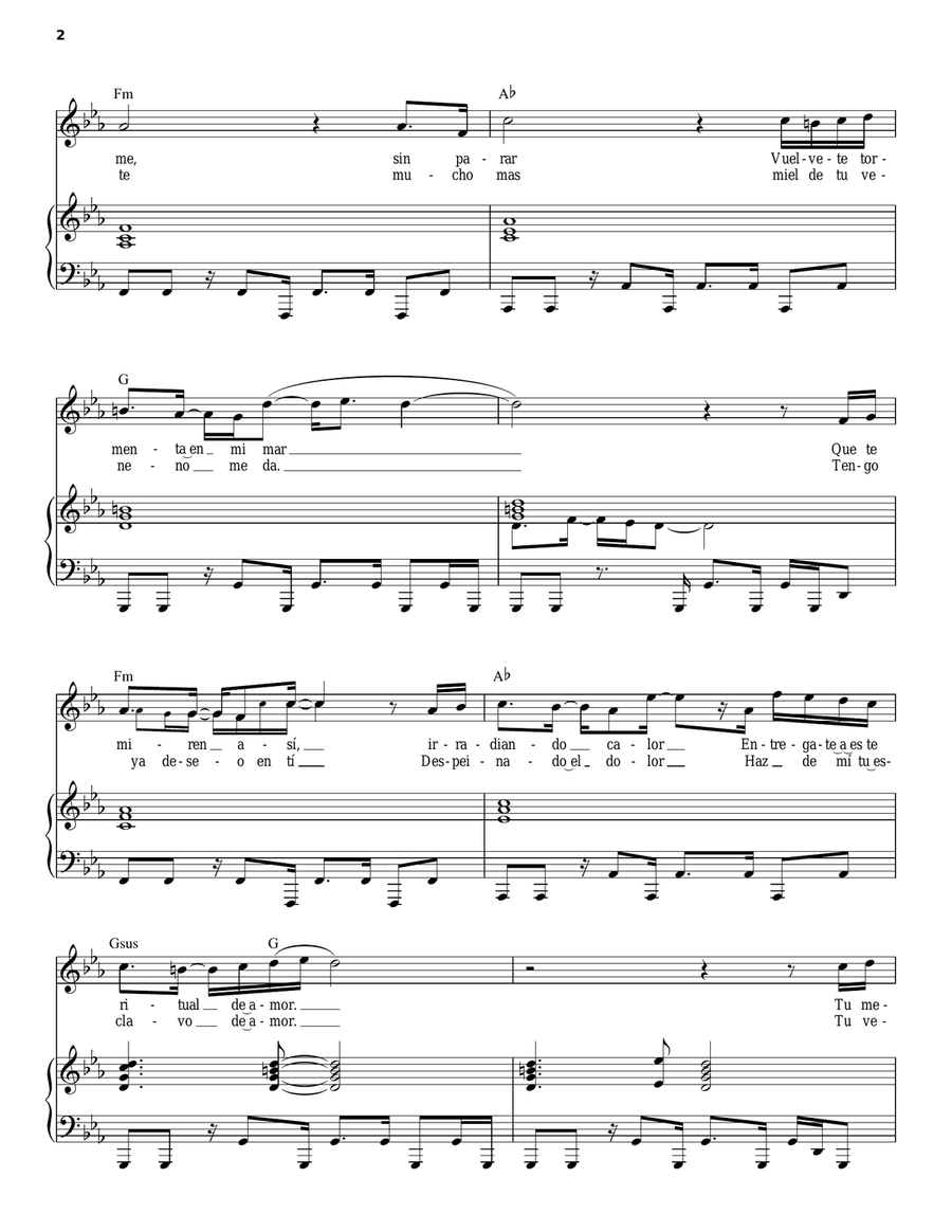 Ritual De Amor Ritual De Amor Piano, Vocal, Guitar scores gallery preview page 2