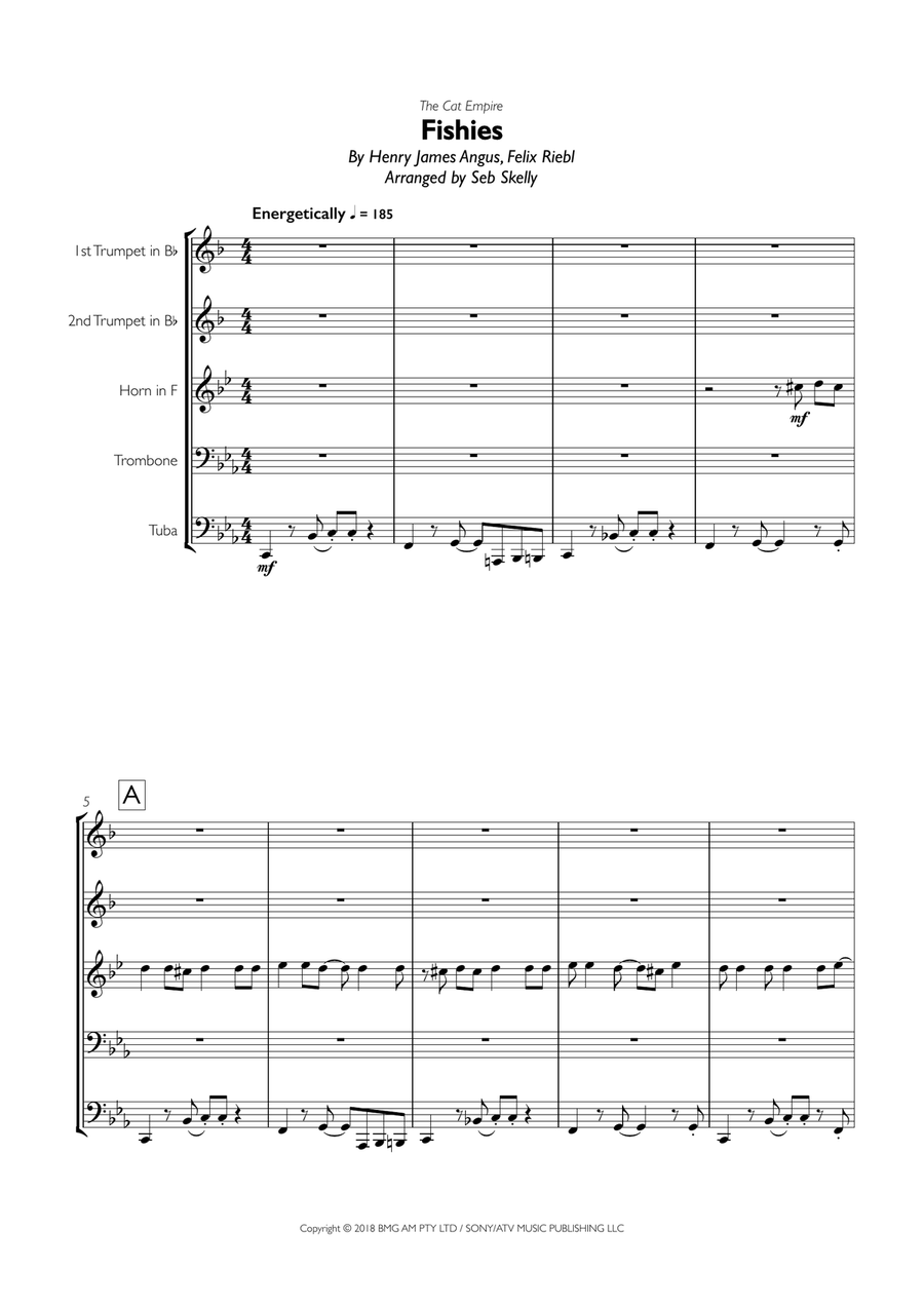 Fishies Brass Ensemble scores gallery preview page 1