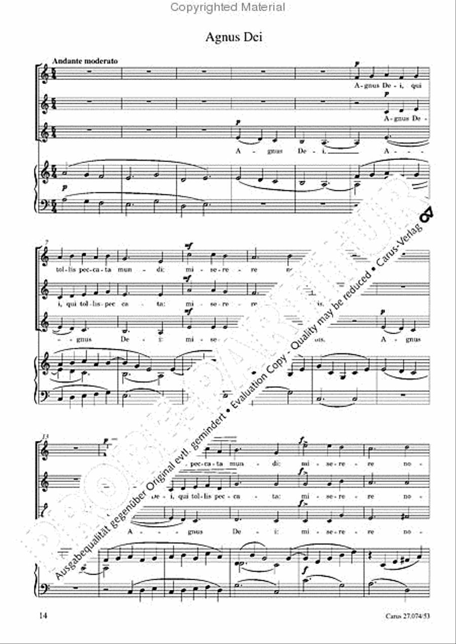 Missa secunda SSA scores gallery preview page 17
