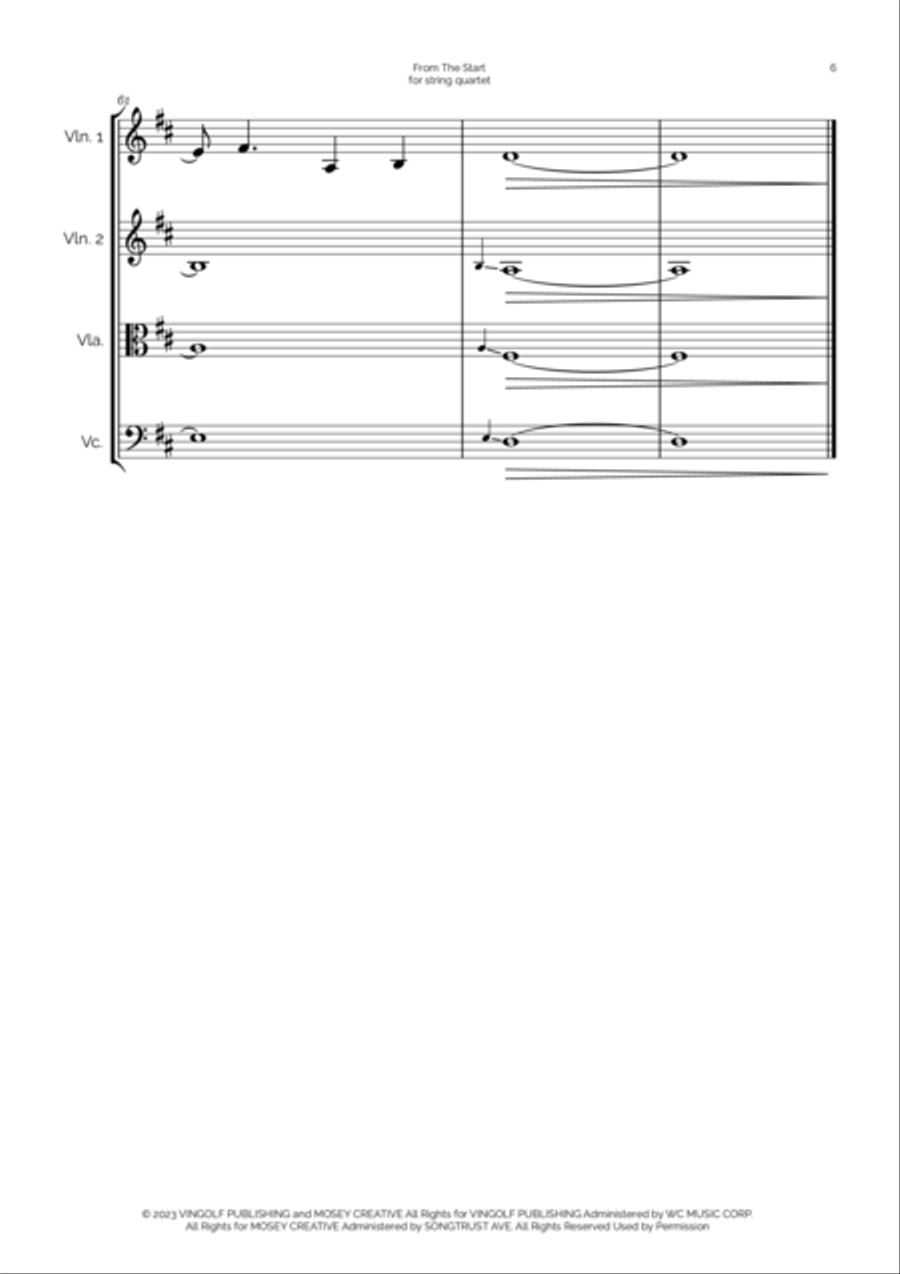 From The Start String Quartet scores gallery preview page 6