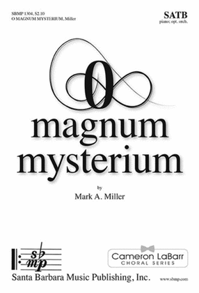 Book cover for O magnum mysterium - SATB Octavo