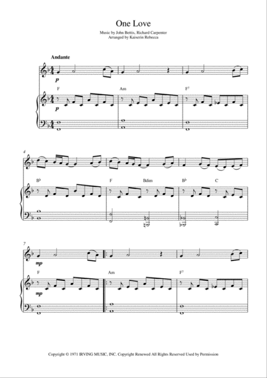 One Love Violin Solo scores gallery preview page 1
