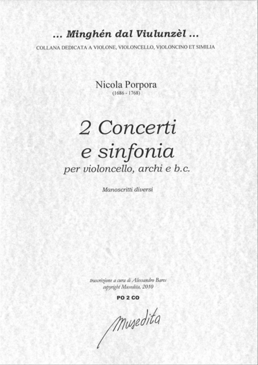 2 Concerti e 1 Sinfonia (Ms diversi) String Orchestra scores gallery preview page 1