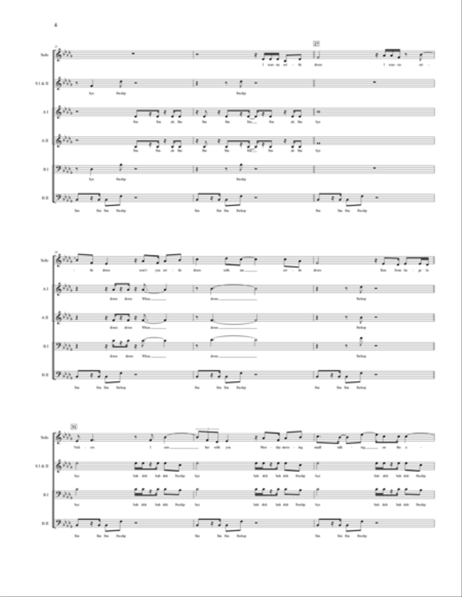 Settle Down 4-Part scores gallery preview page 5