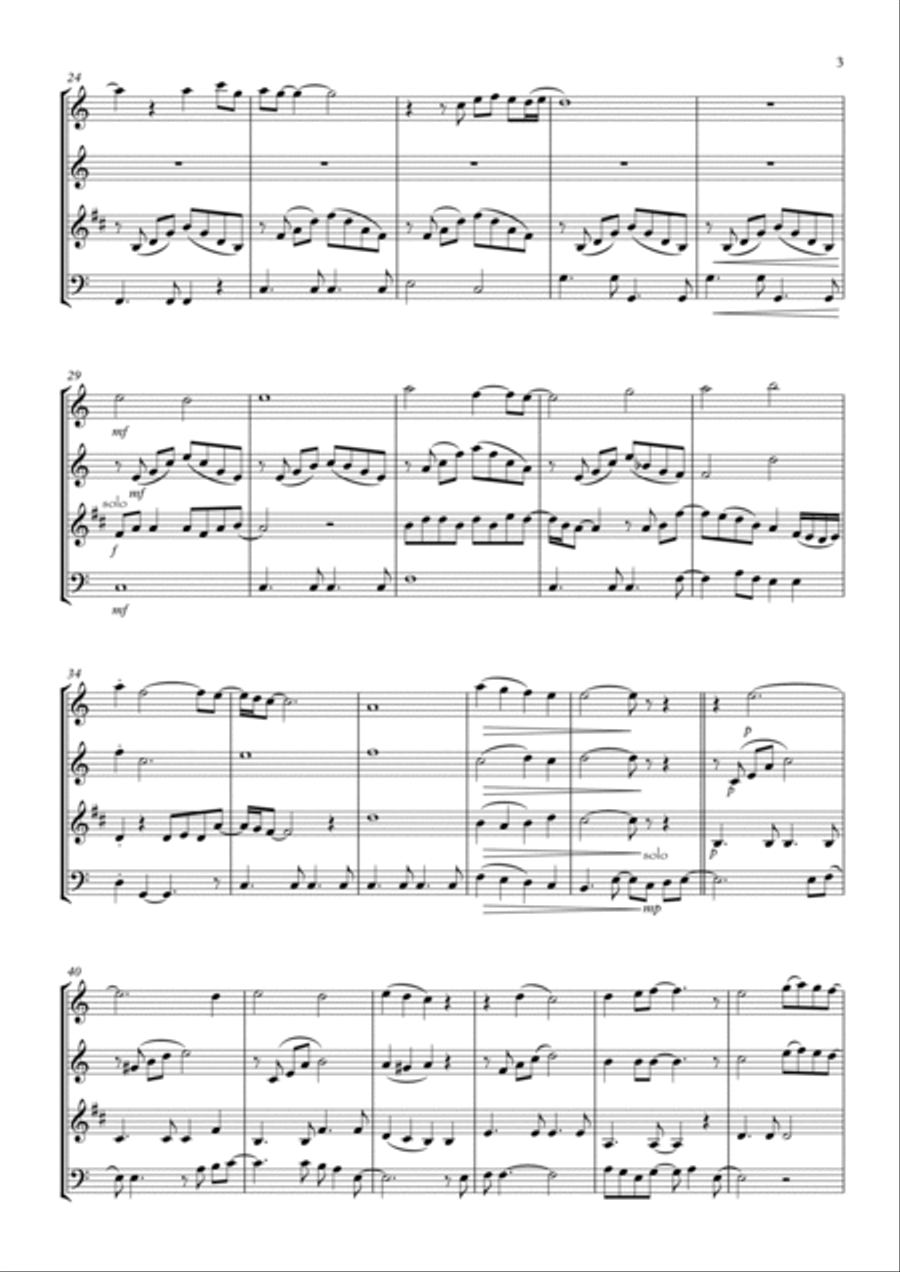 You've Got A Friend Woodwind Quartet scores gallery preview page 3