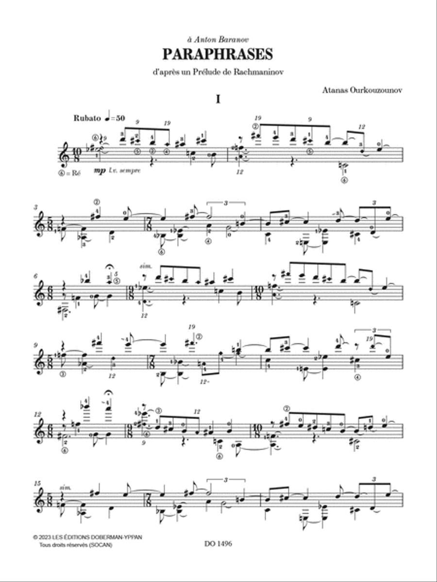 Paraphrases Paraphrases Classical Guitar scores gallery preview page 2