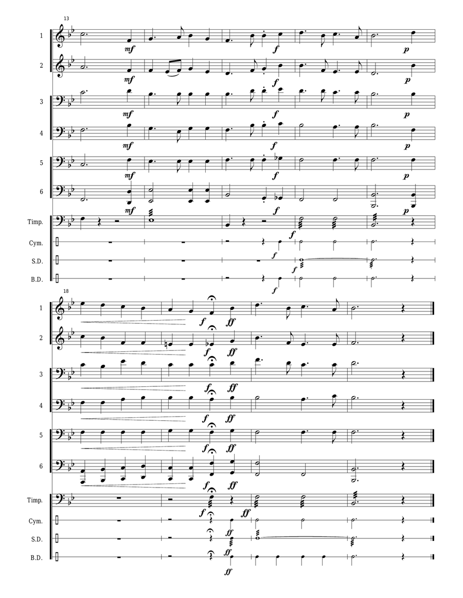 Australia National Anthem: Advance Australia Fair Large Ensemble scores gallery preview page 6