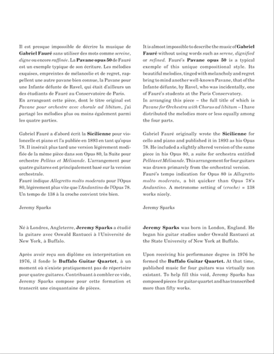 Pavane & Sicilienne Pavane & Sicilienne Guitar Ensemble scores gallery preview page 2