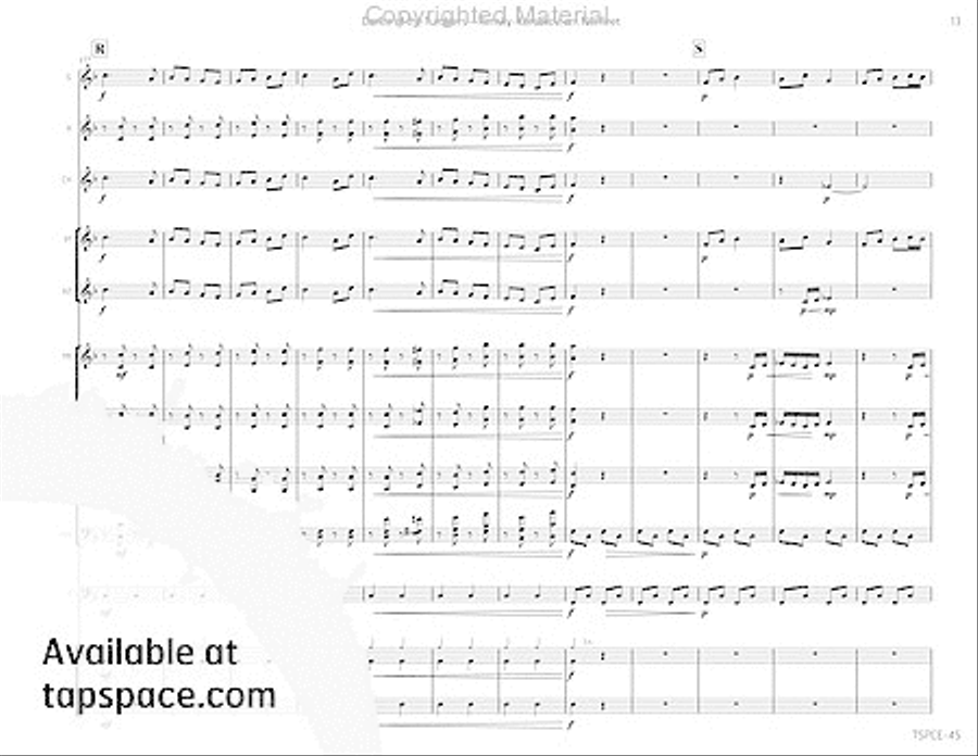 Dance of the Tumblers Percussion Ensemble scores gallery preview page 16