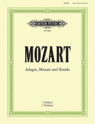 Book cover for Adagio K356 (617a), Minuet and Rondo from K439b No. 3