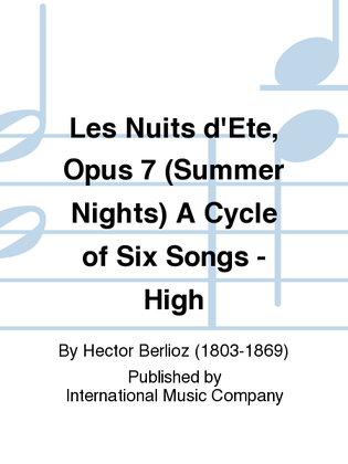 Book cover for Les Nuits D'Ete, Opus 7 (Summer Nights) A Cycle Of Six Songs (F. & E.): High