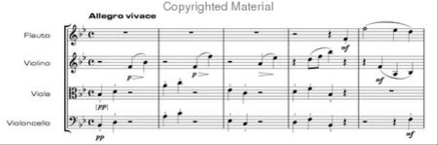 Quartet in B-flat major Op22/1 Flute scores gallery preview page 3