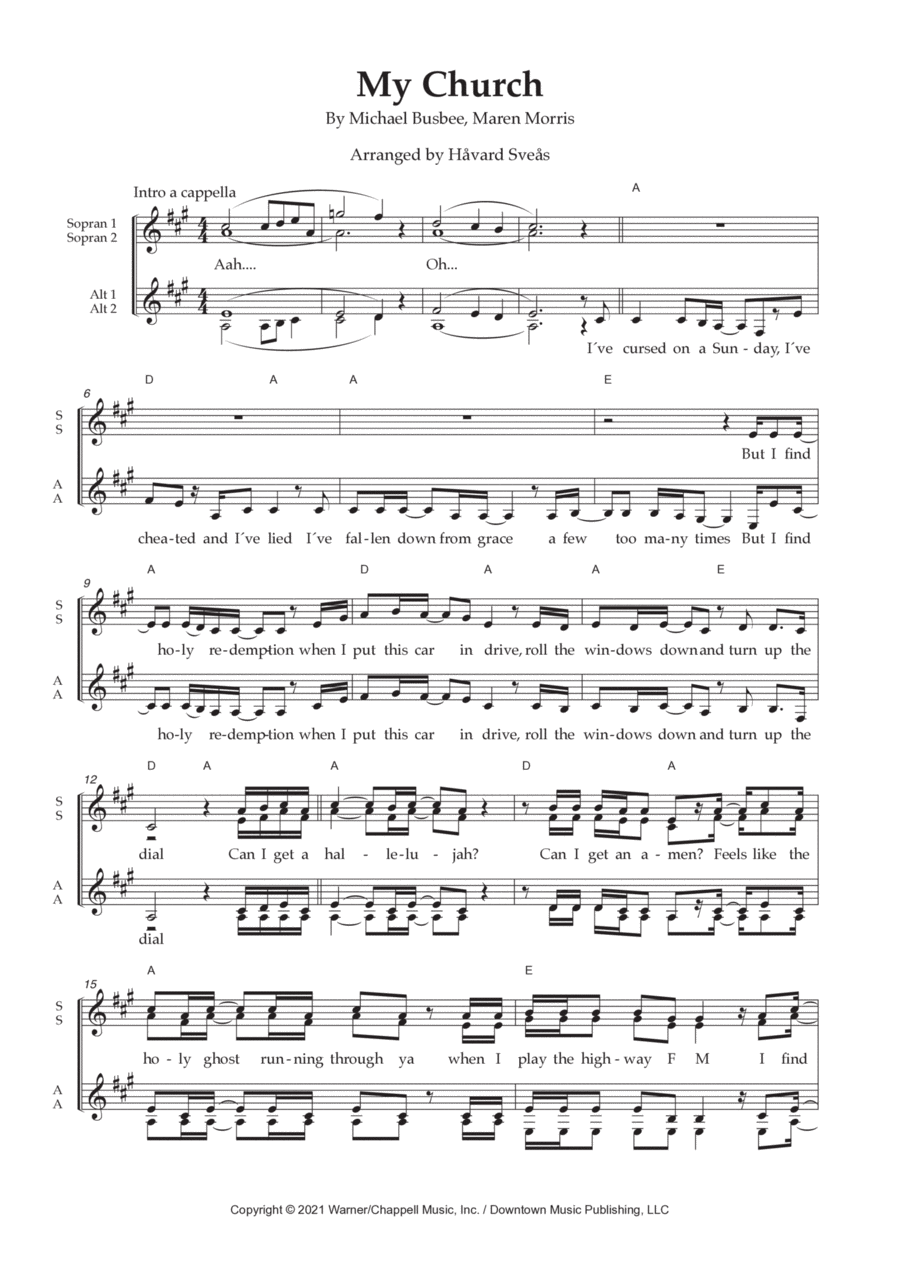 My Church SSAA scores gallery preview page 1