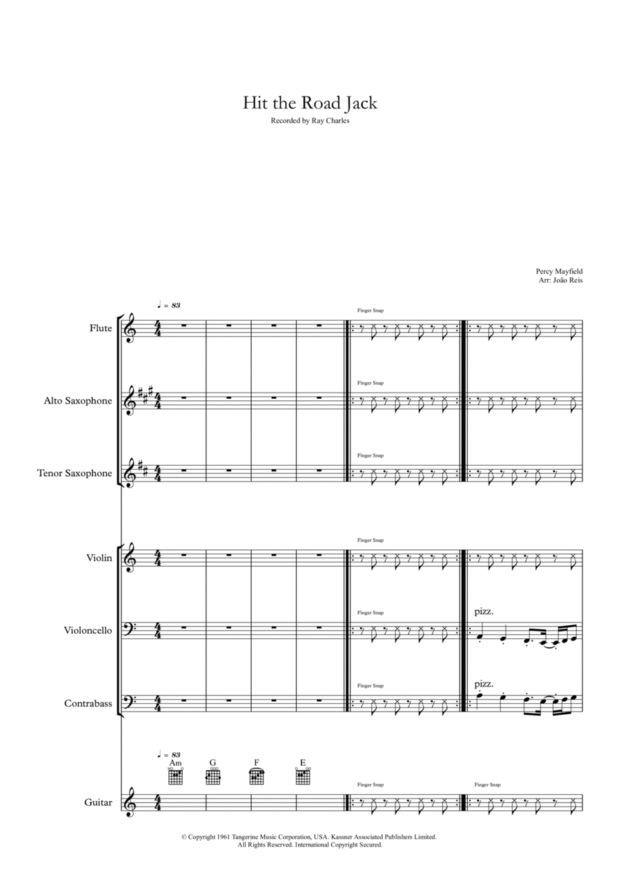 Hit The Road Jack Hit The Road Jack Concert Band scores gallery preview page 1