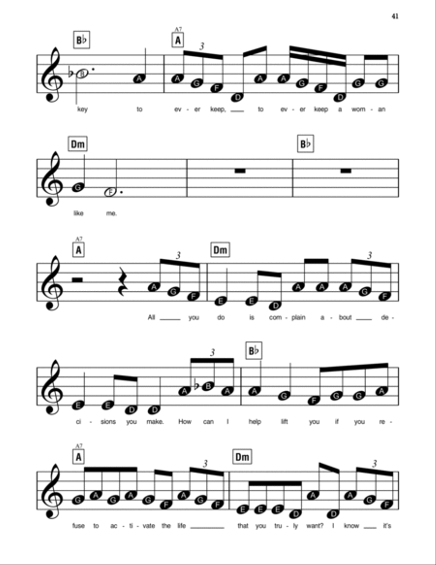 Woman Like Me Easy Piano scores gallery preview page 4