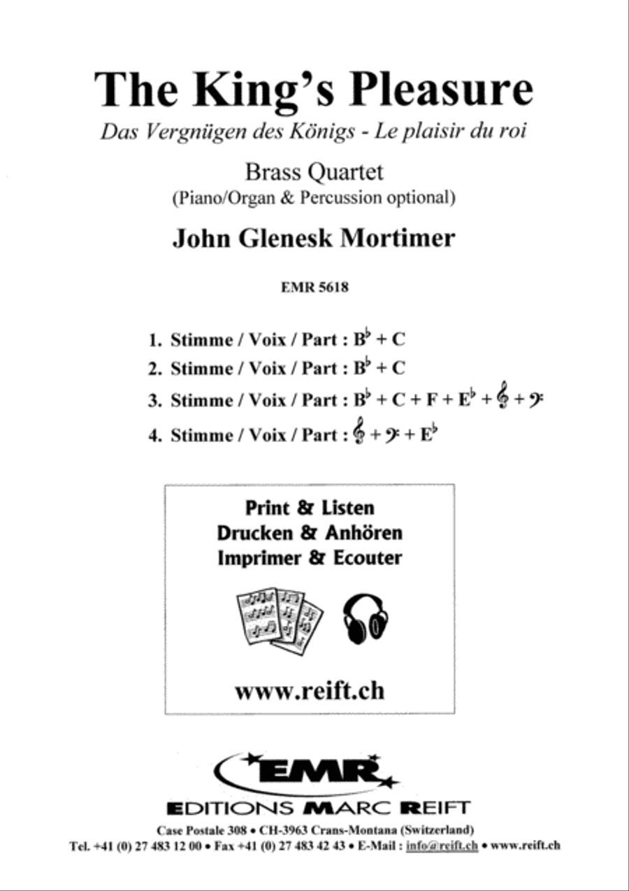 The King's Pleasure Brass Ensemble scores gallery preview page 2