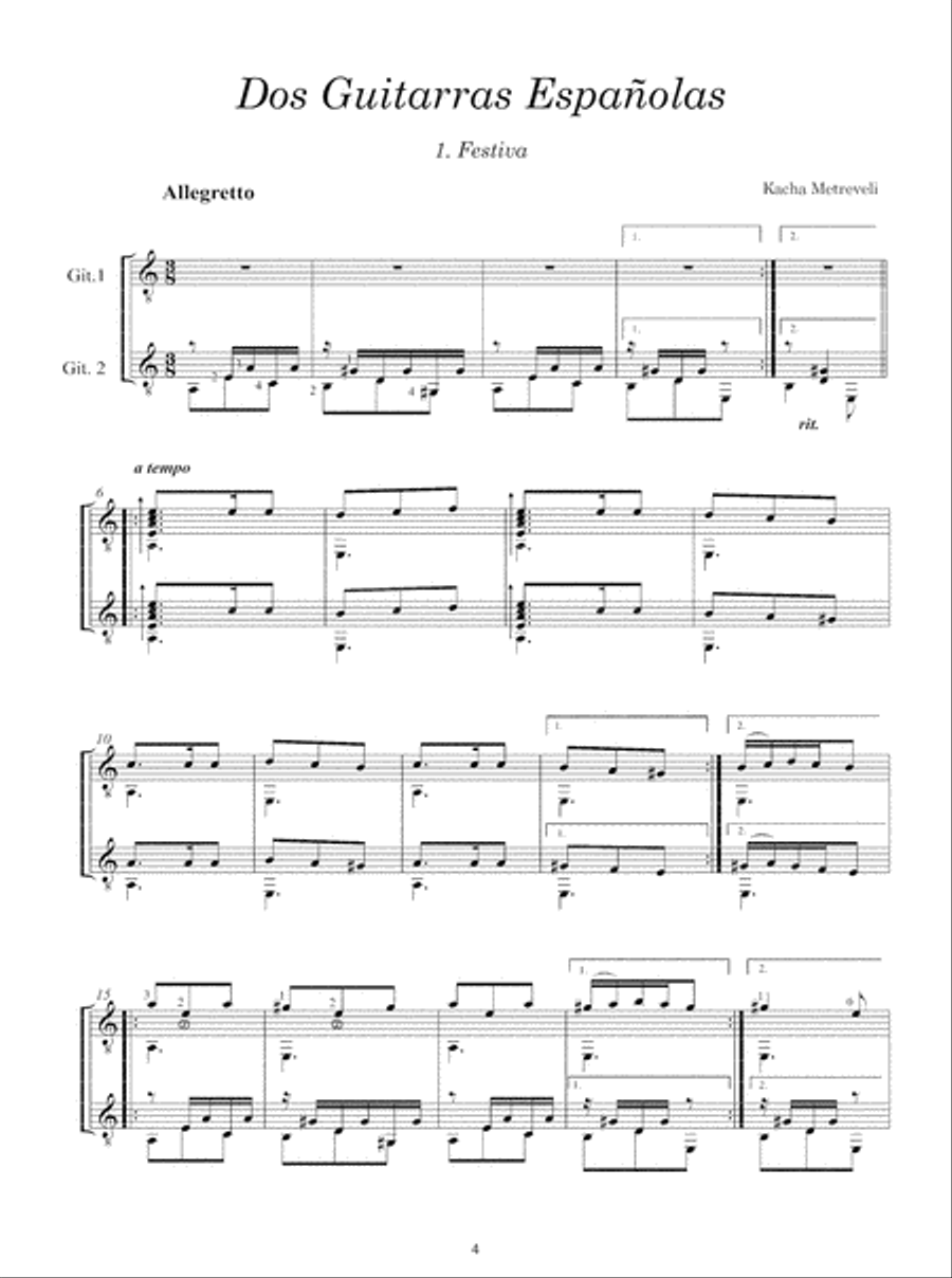 Spanish Music for Two Guitars Guitar scores gallery preview page 5