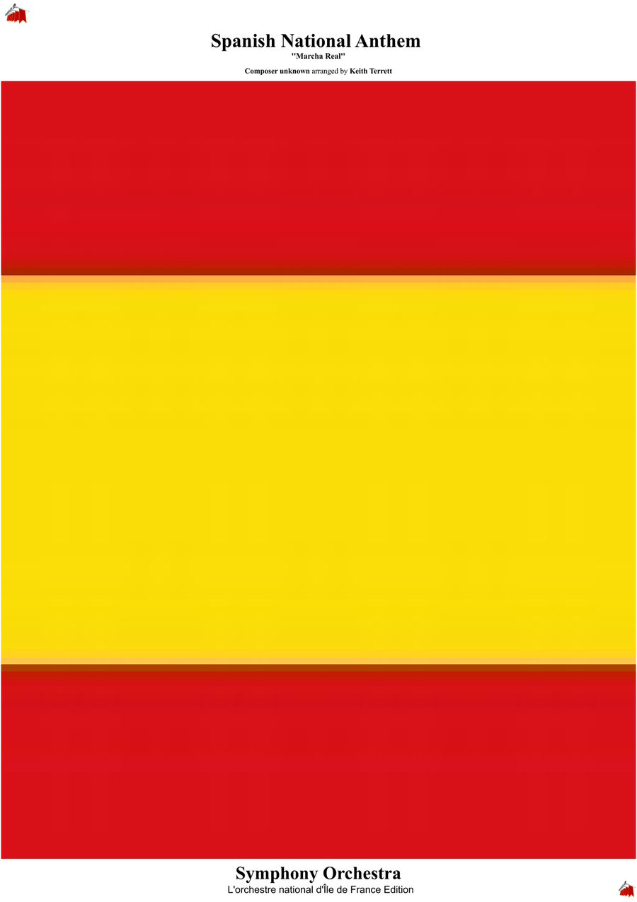 Spanish National Anthem for Symphony Orchestra ( L'orchestre national d'Île de France Edition) Full Orchestra scores gallery preview page 1