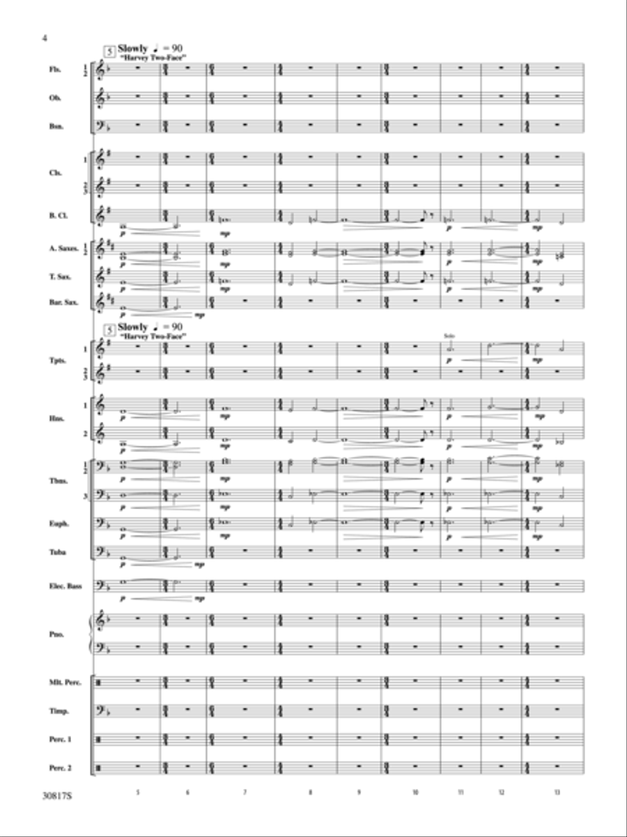 Suite from The Dark Knight (score only) Concert Band scores gallery preview page 3