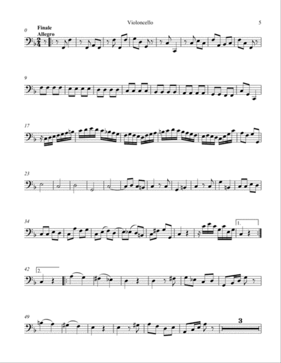 Quartet #4 Op. 20 in F Major String Quartet scores gallery preview page 5