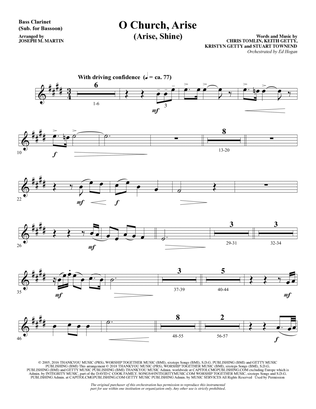O Church, Arise (Arise, Shine) - Bass Clarinet (sub. Bassoon)