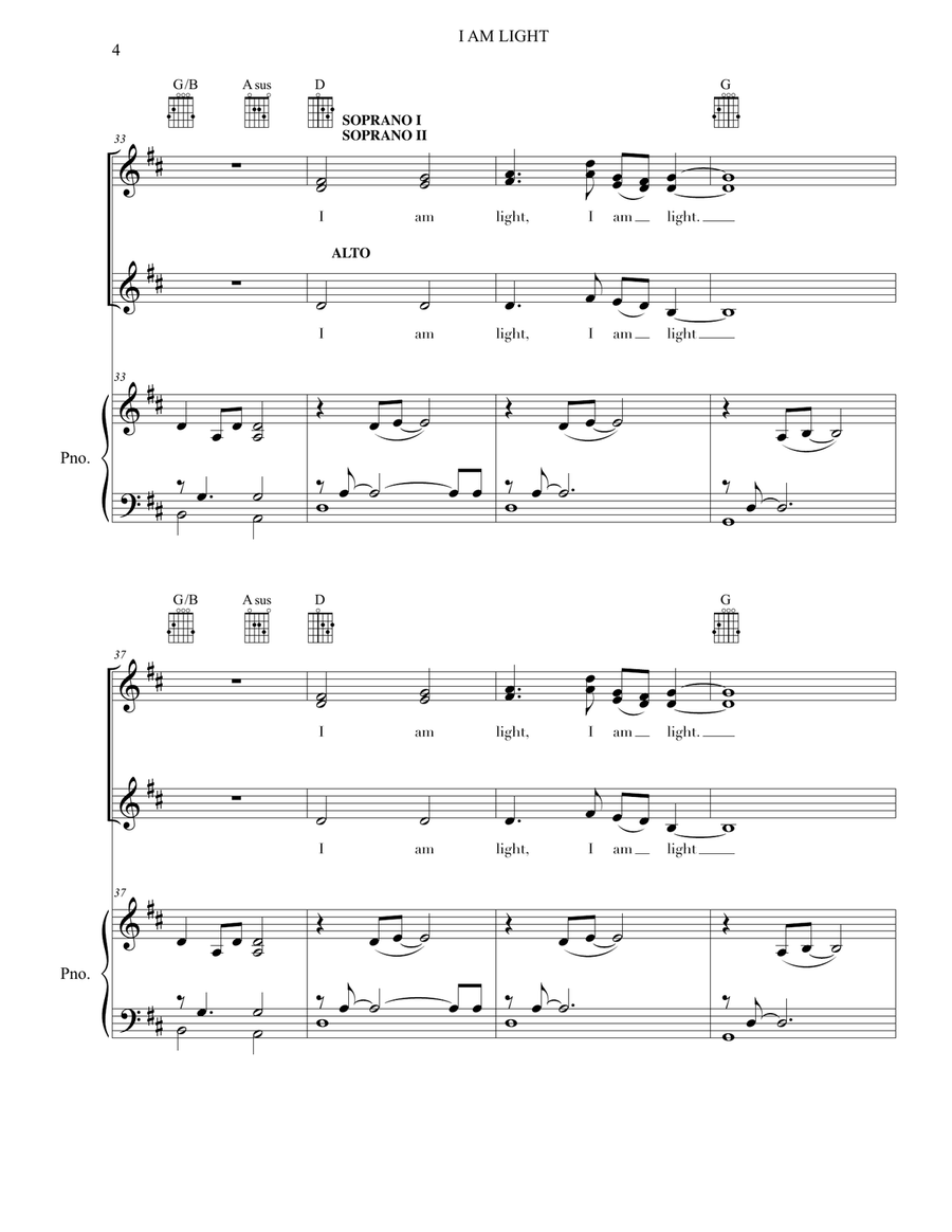I Am Light Small Ensemble scores gallery preview page 4