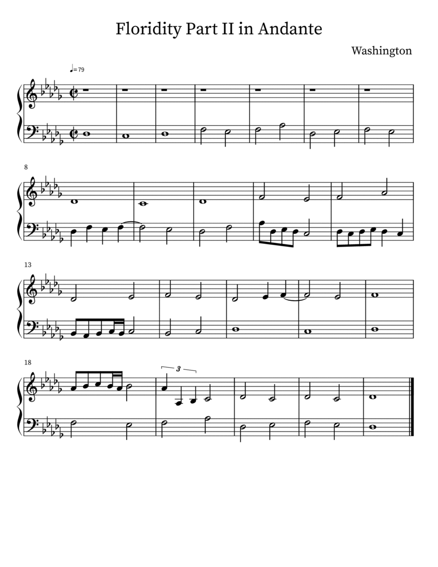 Floridity Part 2 in Andante Piano Solo scores gallery preview page 1