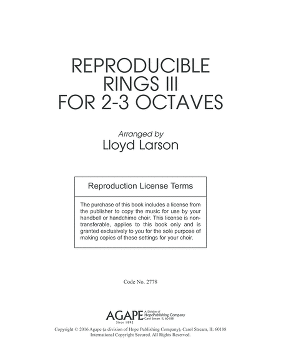 Reproducible Rings for 2-3 Octaves, Vol. 3-Digital Download image number null