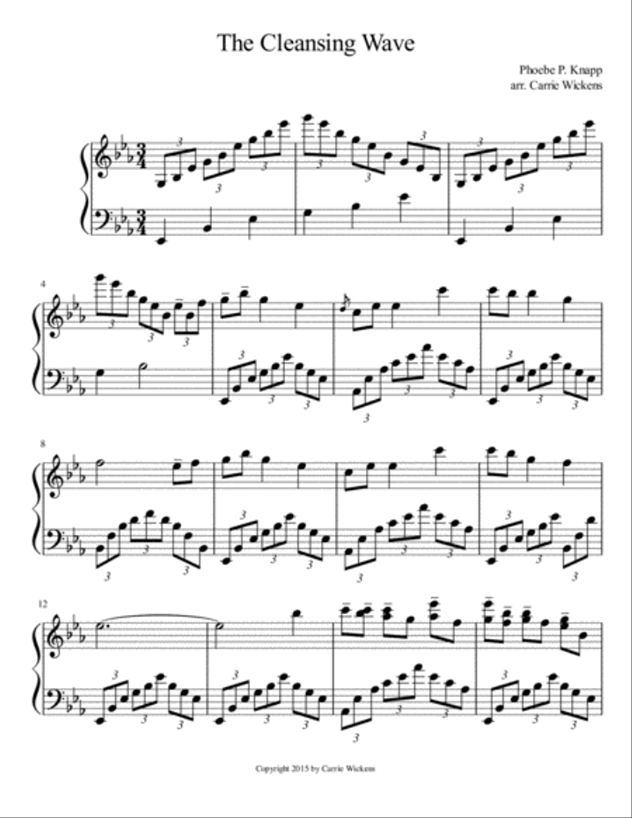 The Cleansing Wave The Cleansing Wave Piano Solo scores gallery preview page 1