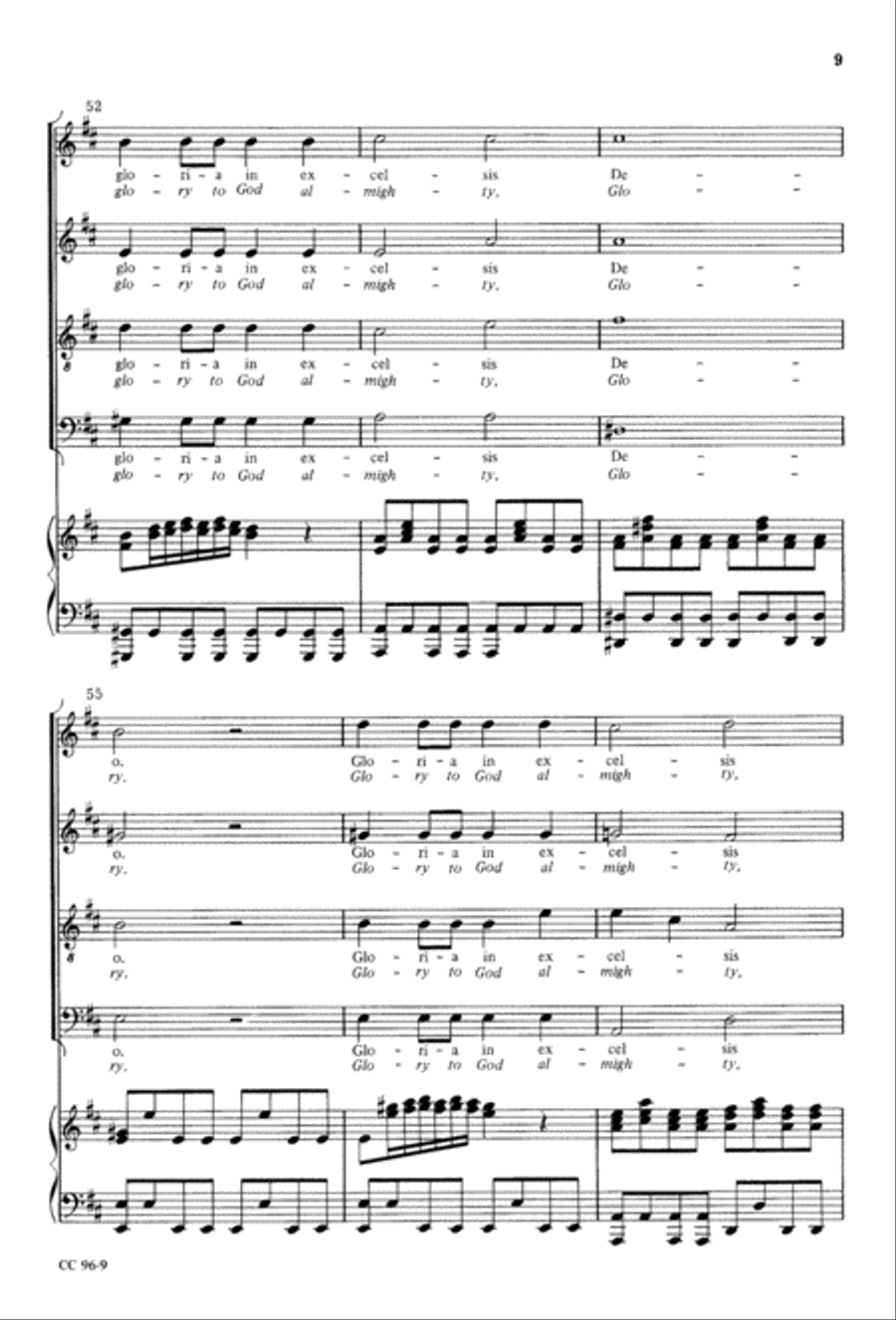 Gloria Gloria 4-Part scores gallery preview page 10