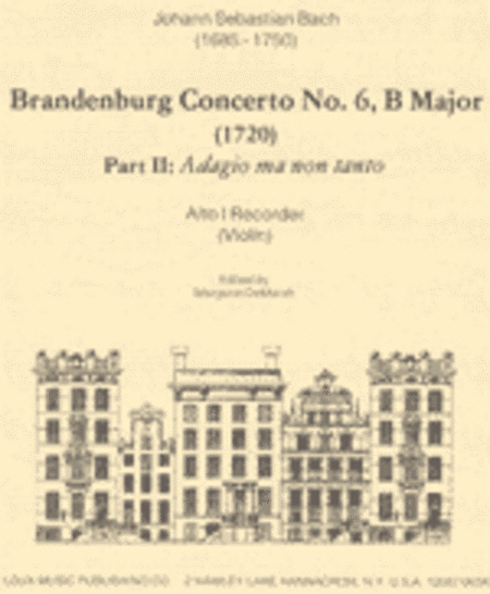 Brandenburg Concerto No. 6 in B Major Part II (Alto 1 recorder, violin)