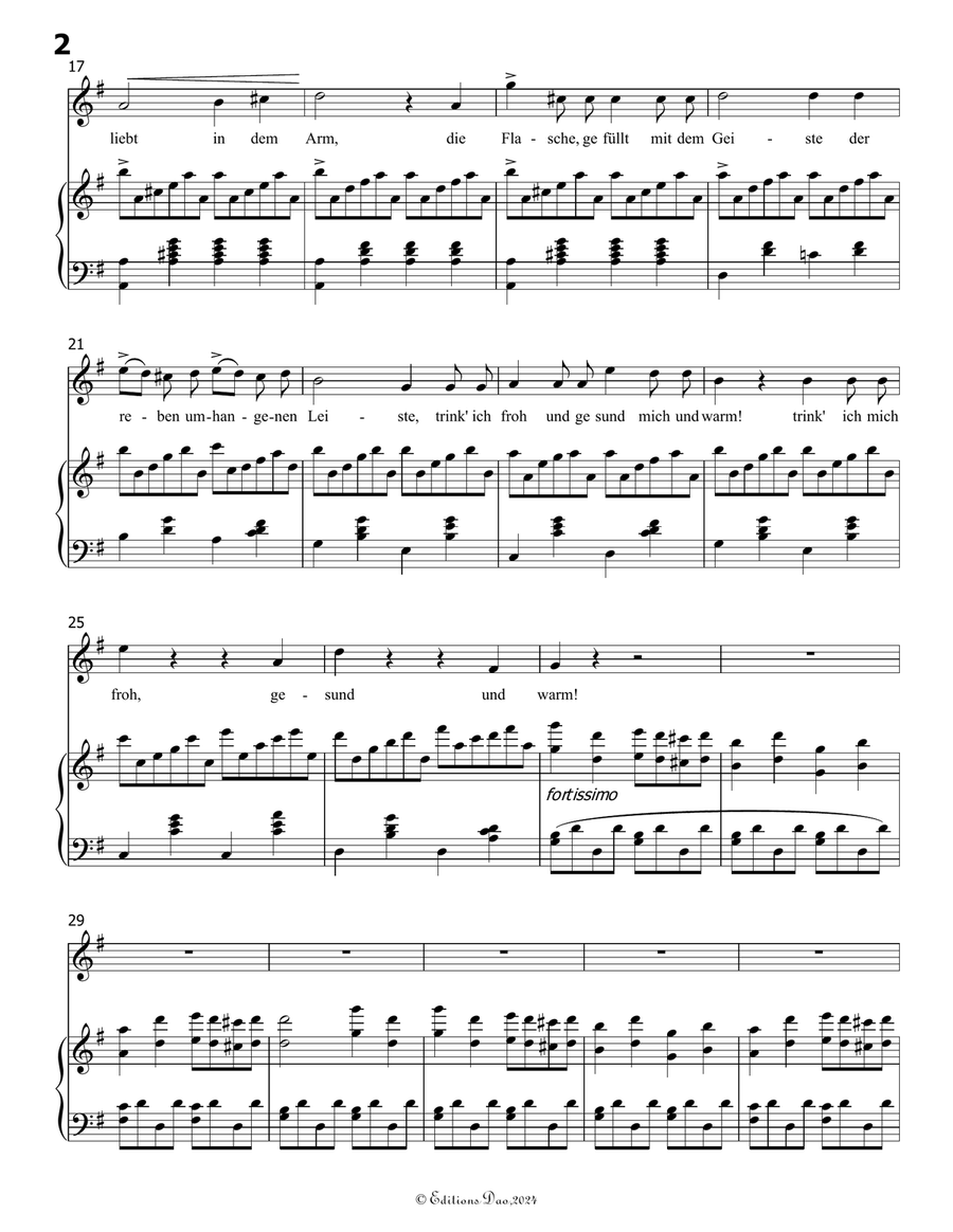 Der Liebescheue, by Carl Loewe, in G Major Voice scores gallery preview page 4