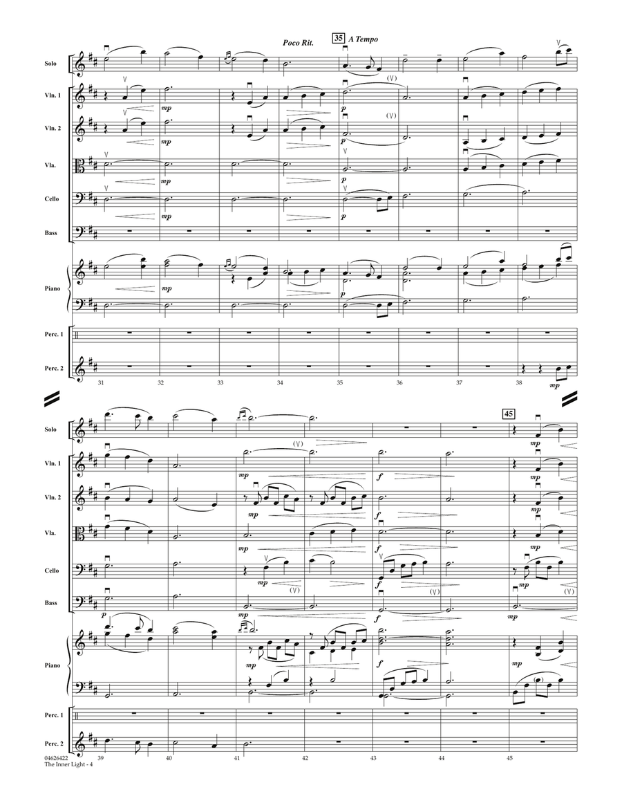 The Inner Light (Solo with Strings) - Full Score Orchestra scores gallery preview page 4