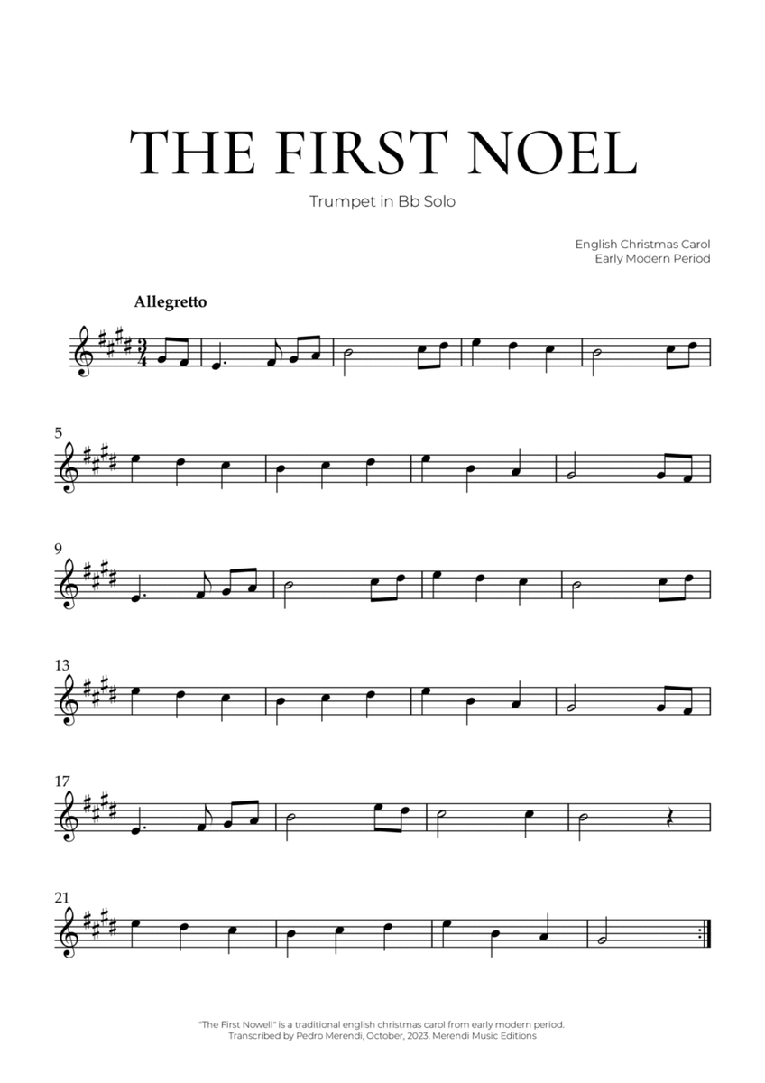 The First Noel (Trumpet Solo) - Christmas Carol image number null