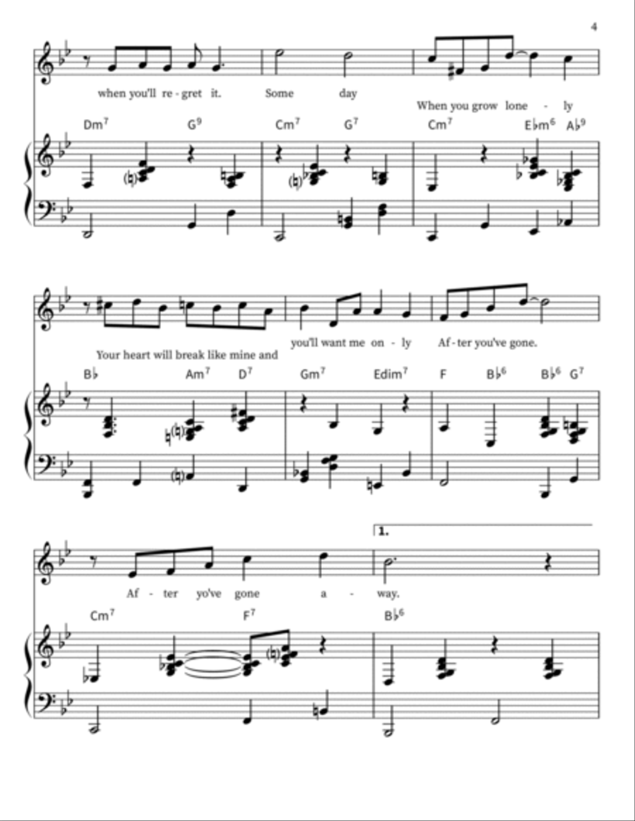 After You've Gone After You've Gone Piano, Vocal, Guitar scores gallery preview page 4