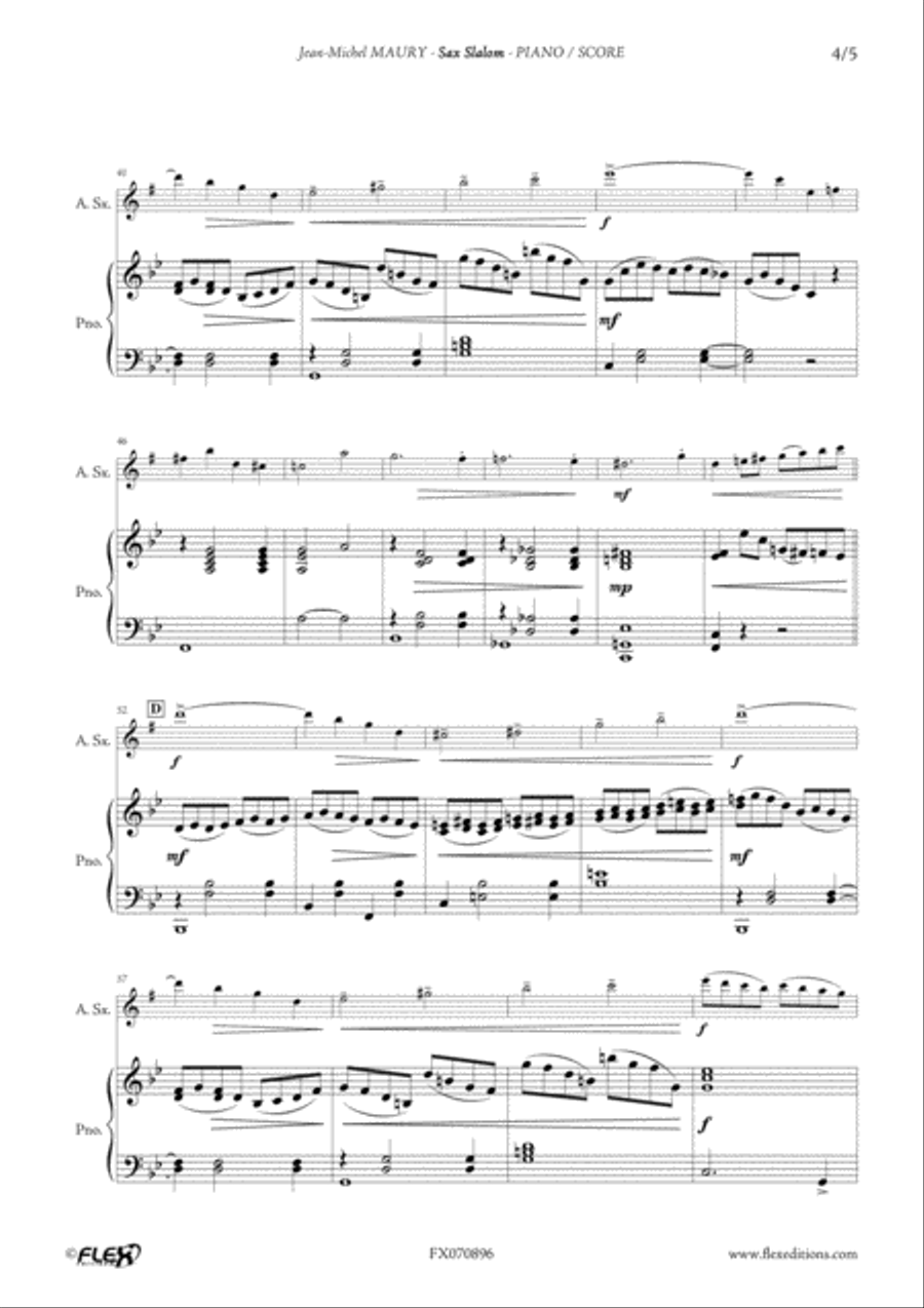 Sax Slalom Alto Saxophone scores gallery preview page 4