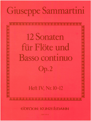 Book cover for 12 Sonatas for flute, Volume 4