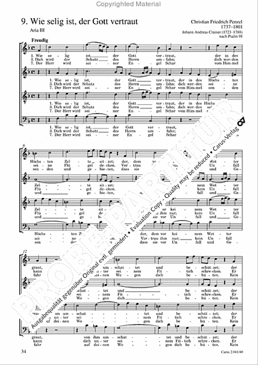 Motets and arias for choirs collected and edited by Johann Adam Hiller, vol. 4 Voice Solo scores gallery preview page 35