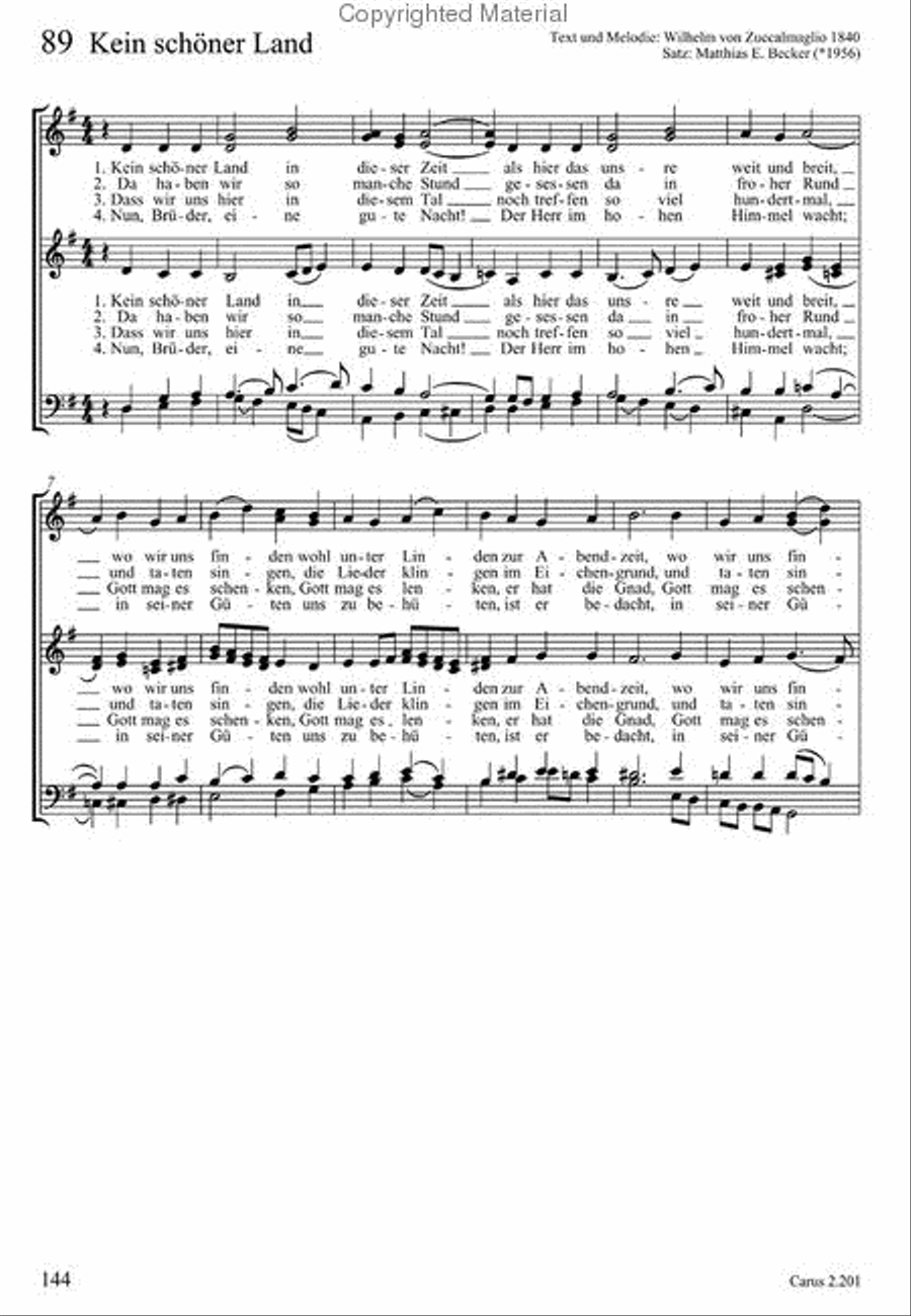 Lore-Ley: Choral collection German Folk Songs (Lore-Ley. Chorbuch Deutsche Volkslieder) 4-Part scores gallery preview page 5