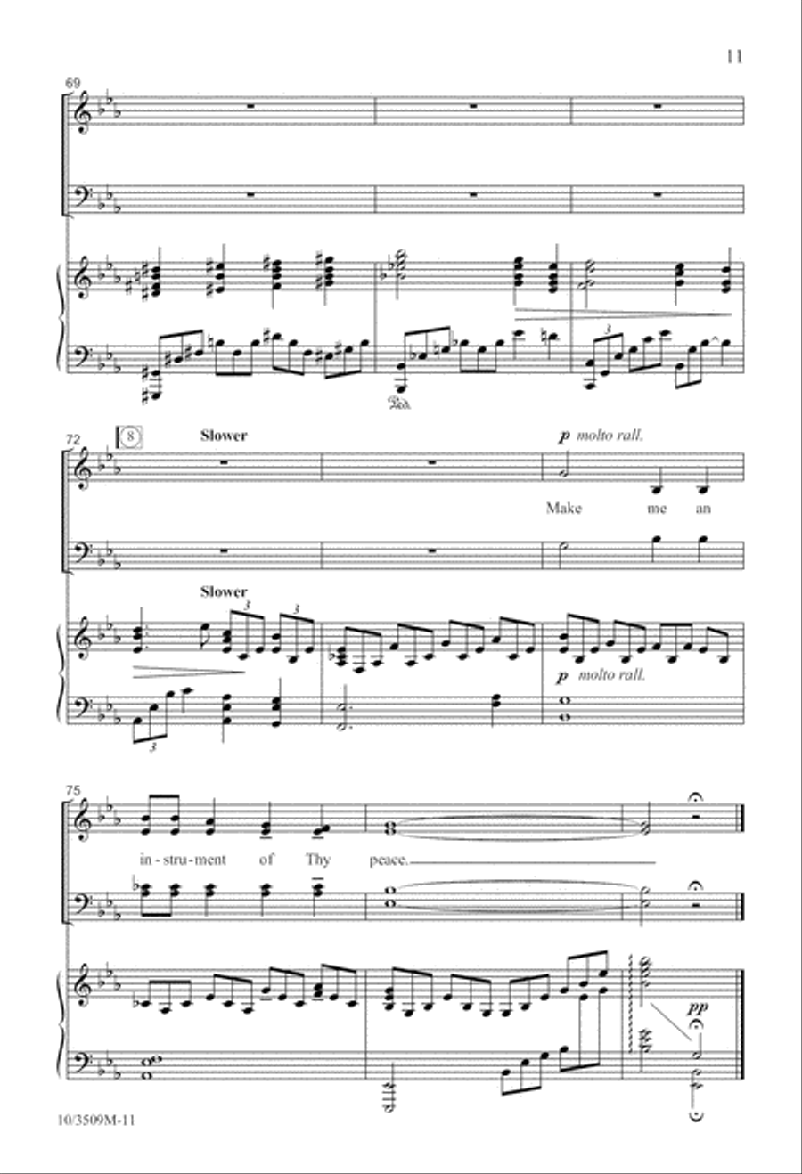 Make Me An Instrument of Thy Peace 4-Part scores gallery preview page 12