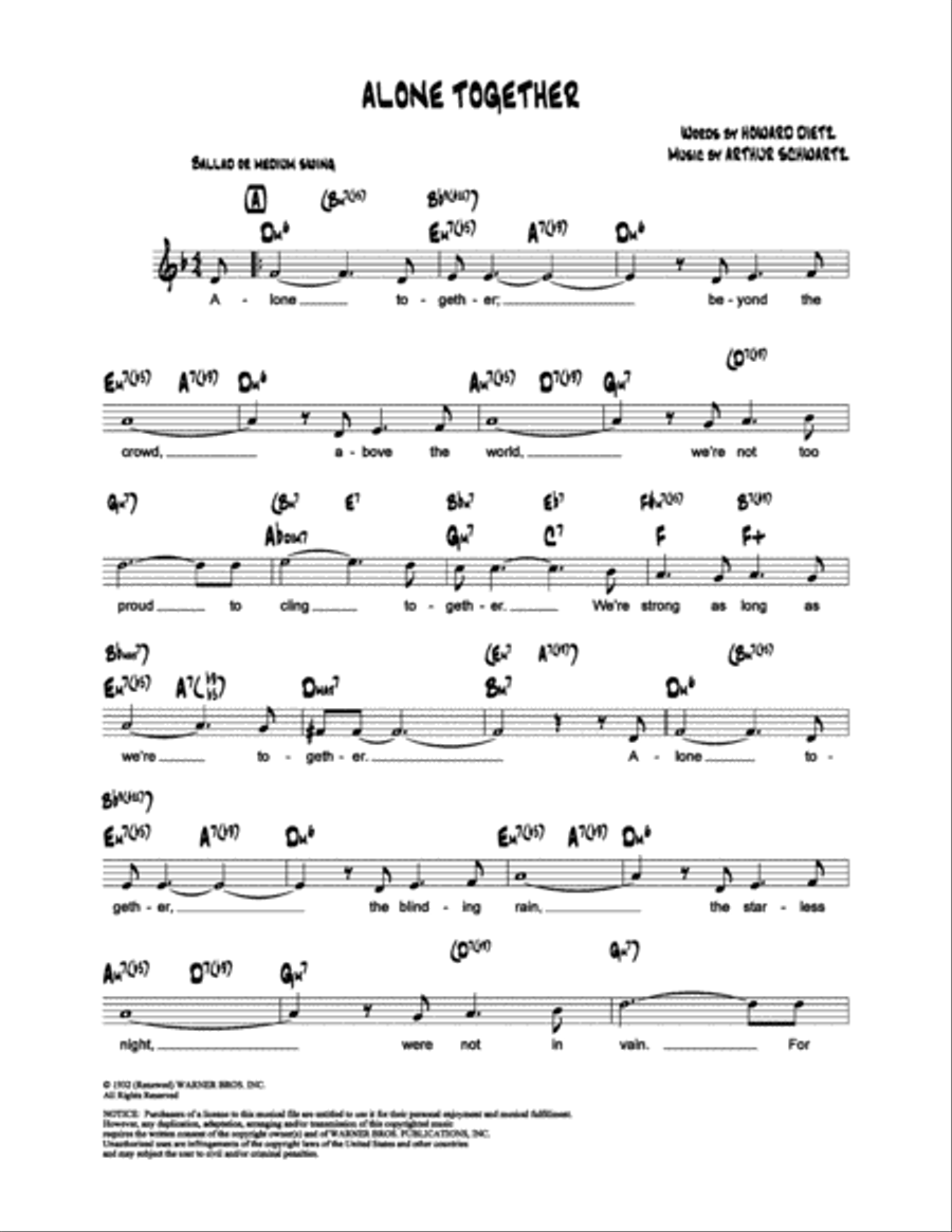Alone Together School and Community scores gallery preview page 1